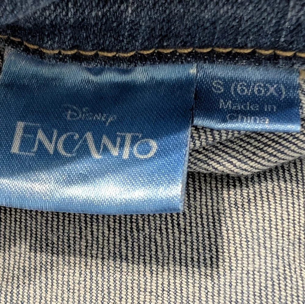 Disney Encanto‎ Decorative Design Denim Jeans Jackets Kids Size 6/6x